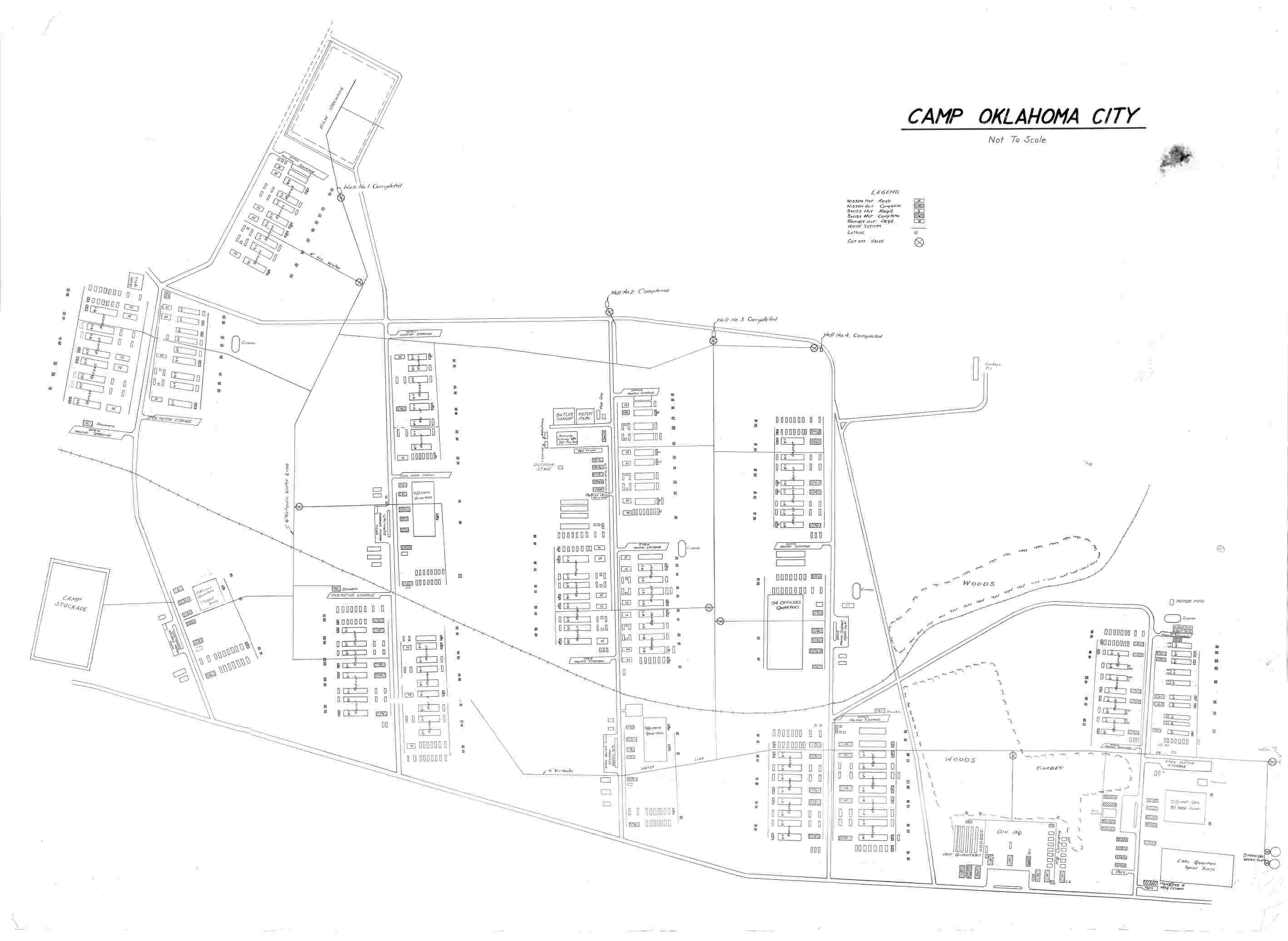 Le plan du camp d'Oklaoma-city