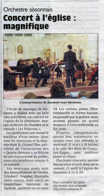 Concert des professeurs<br>L'Union 22 mars 2010