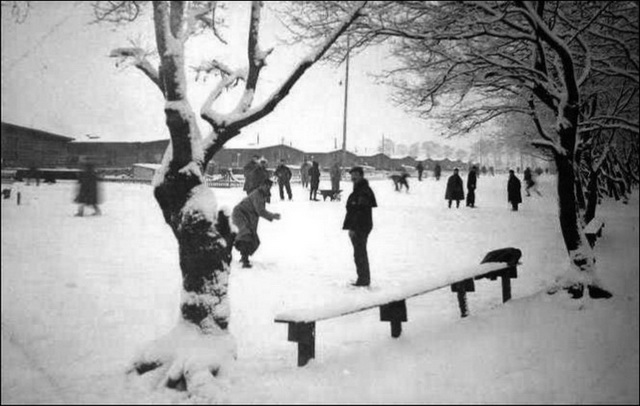 Le camp sous le neige