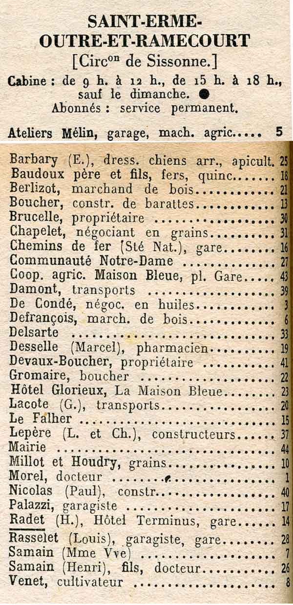 Tlphones en 1951