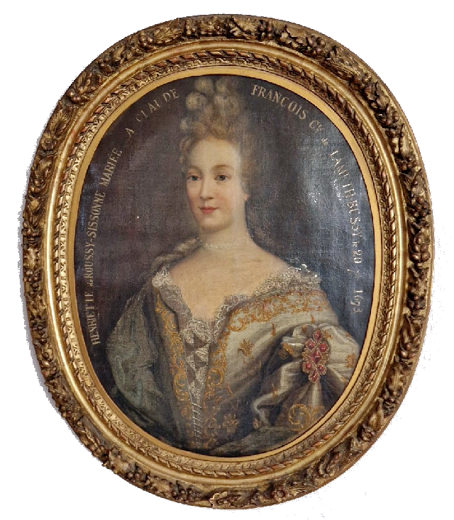 Henriette de Roussy-Sissonne marie  Claude<br>Franois C<sup>te</sup> de Lameth-Bussy<br>Le 20 7<sup>bre</sup> 1673<br><i>Photo Laurent Feray</i>