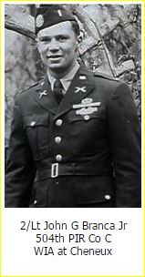 2/Lt John G Branca Jr - 504th PIR Co C