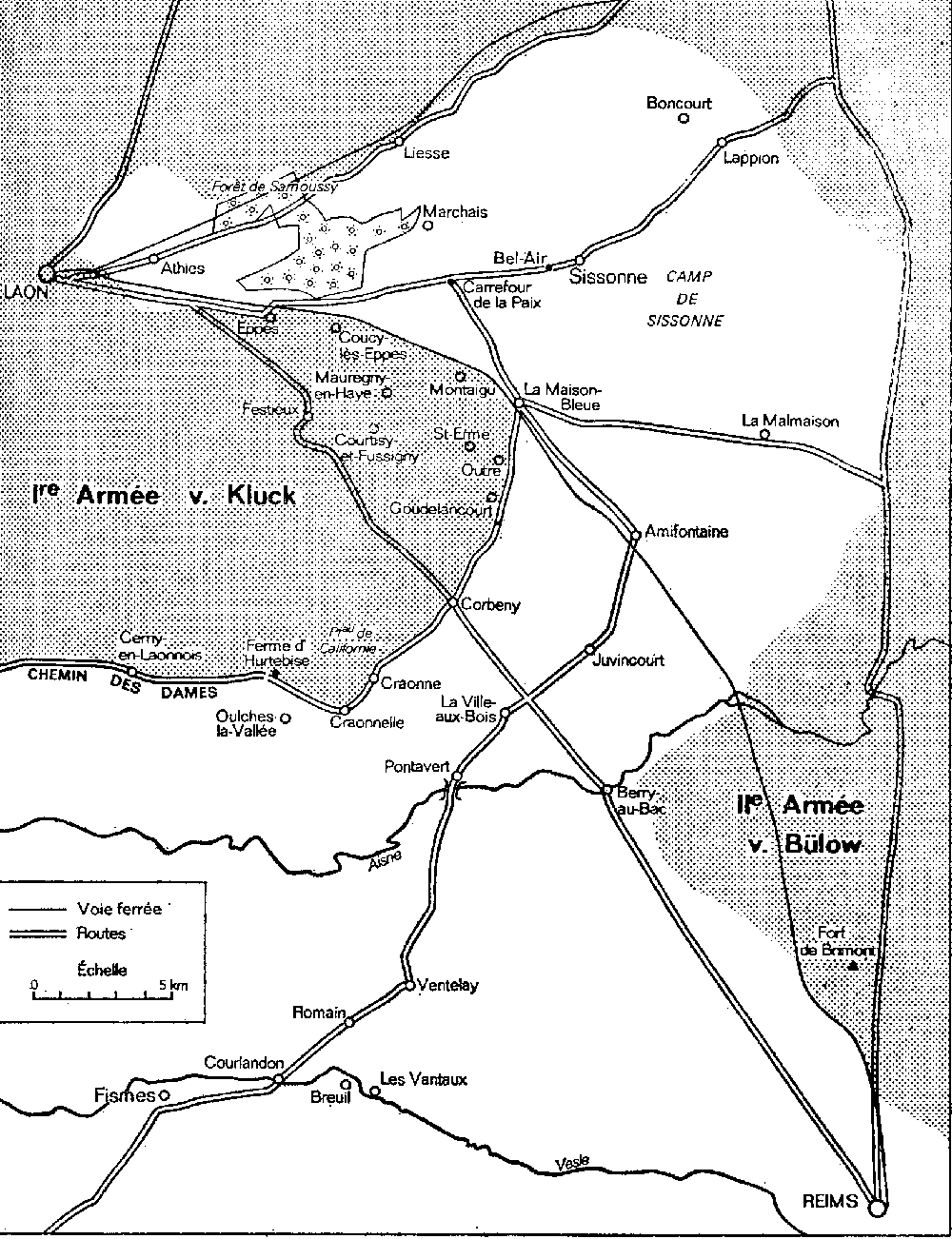 Champ de bataille de Sissonne - 13 septembre 1914 17 heures. La bataille de Sissonne aura-t-elle lieu ?