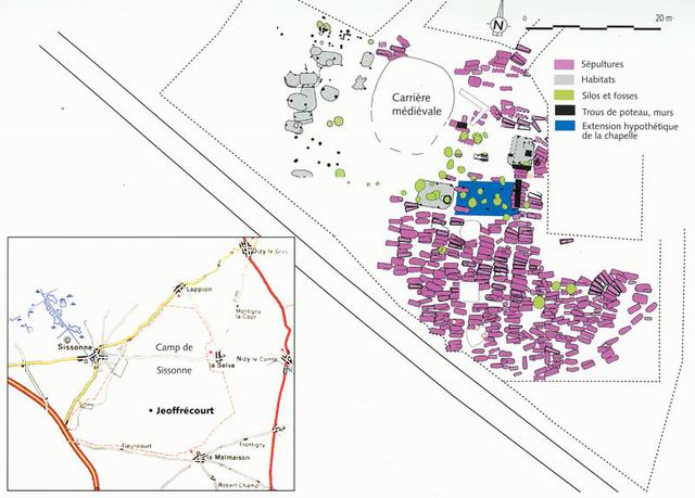 Plan gnral du chantier de fouilles