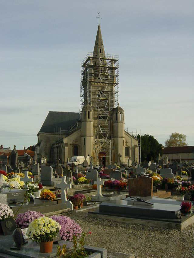 Novembre 2005 - L'glise en travaux.