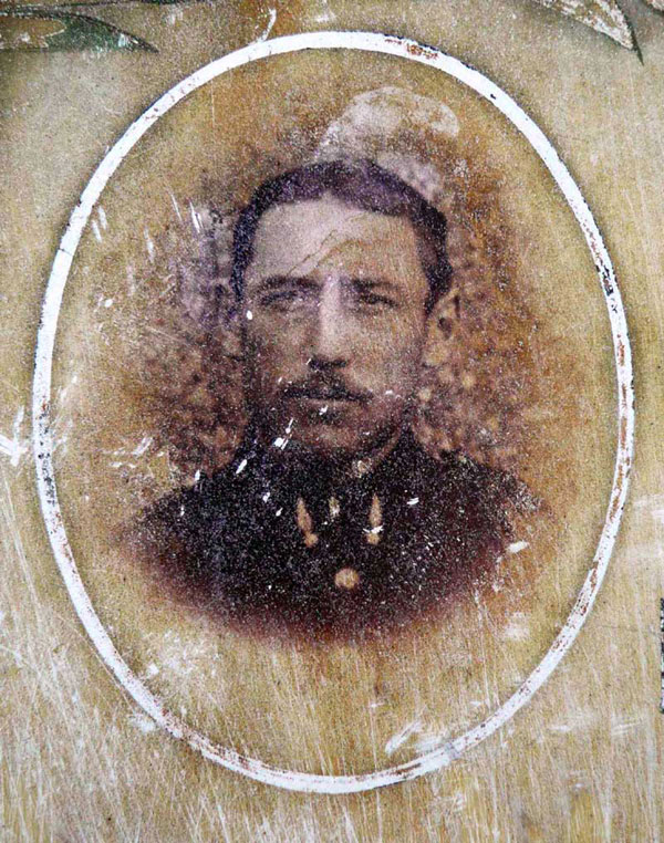 Portrait de Louis MALHOMME (dtail).