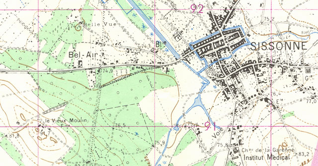 Le vieux moulin (Carte topographique)